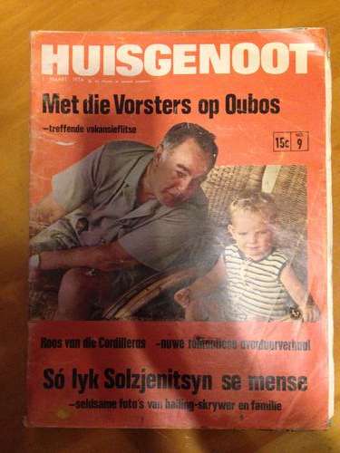 Huisgenoot Die Huisgenoot Tydskrif Magazine Maart 1974